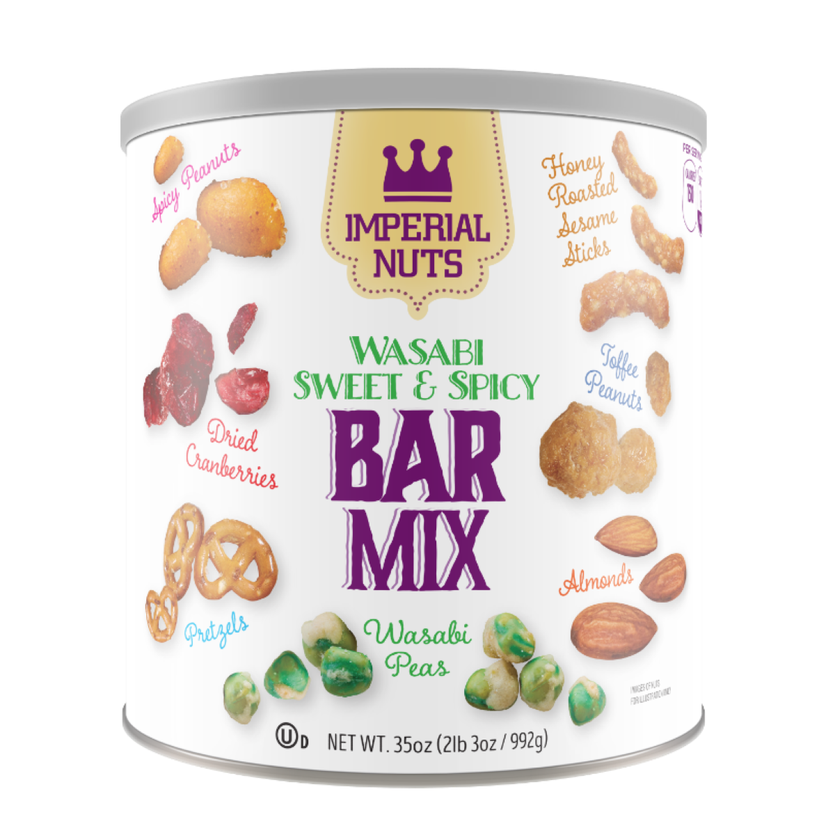 Imperial Nuts Wasabi Sweet Spicy Bar Mix Us Foods Chefstore