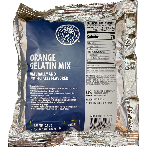 MONARCH ORANGE GELATIN MIX