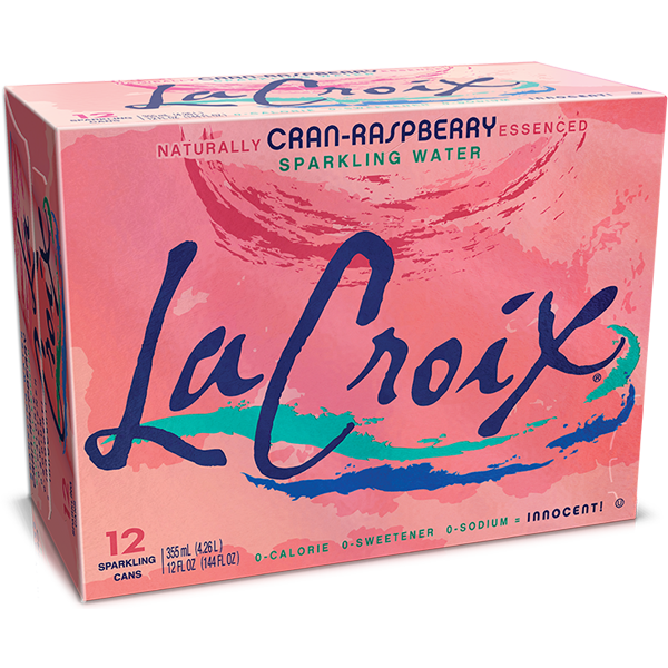 LA CROIX WATER NATURAL SPARKLING WATER CRANBERRY RASPBERRY FLAVOR