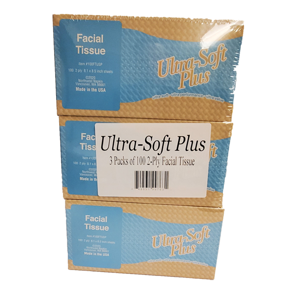 ULTRA-SOFT PLUS FACIAL TISSUE 2 PLY FLORAL SOFT