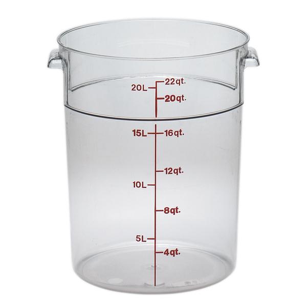 CAMBRO ROUND CLEAR FOOD CONTAINER 22 QUART
