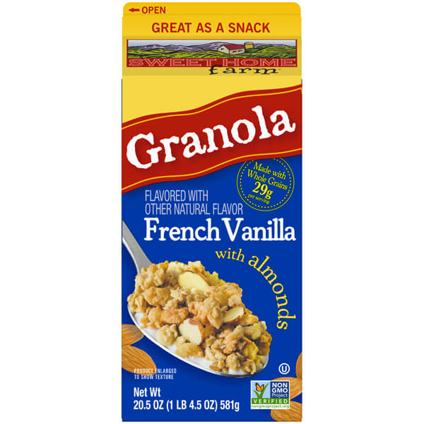 SWEET HOME FARM GRANOLA FRENCH VANILLA WITH ALMONDS