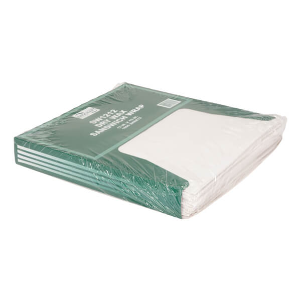 BAGCRAFT DRY WAX SANDWICH WRAP 12X12 INCH WHITE