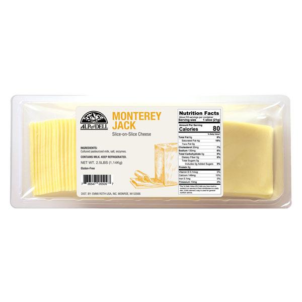 ALP AND DELL SLICED CHEESE MONTEREY JACK