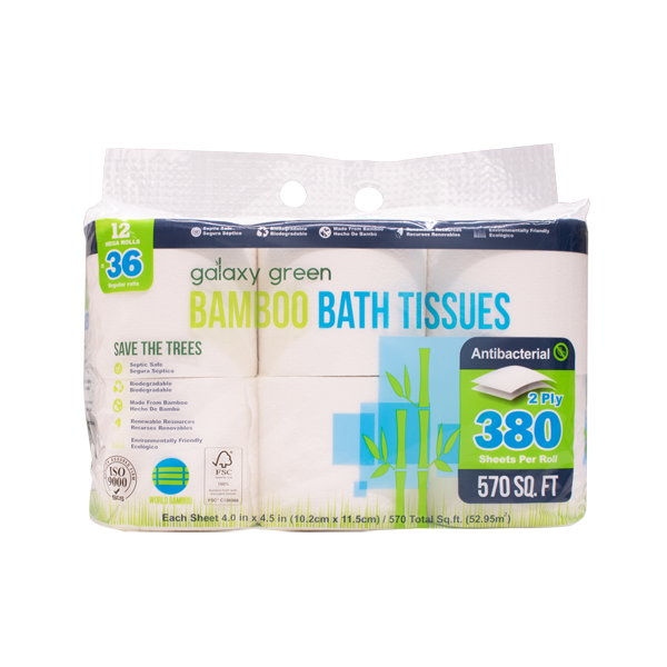 GALAXY GREEN BAMBOO BATH TISSUES