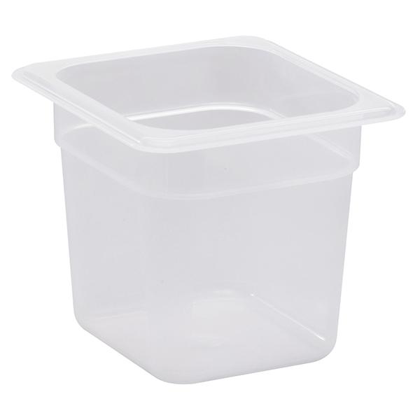CAMBRO FOOD PAN SIXTH SIZE TRANSLUCENT 6 IN DEEP