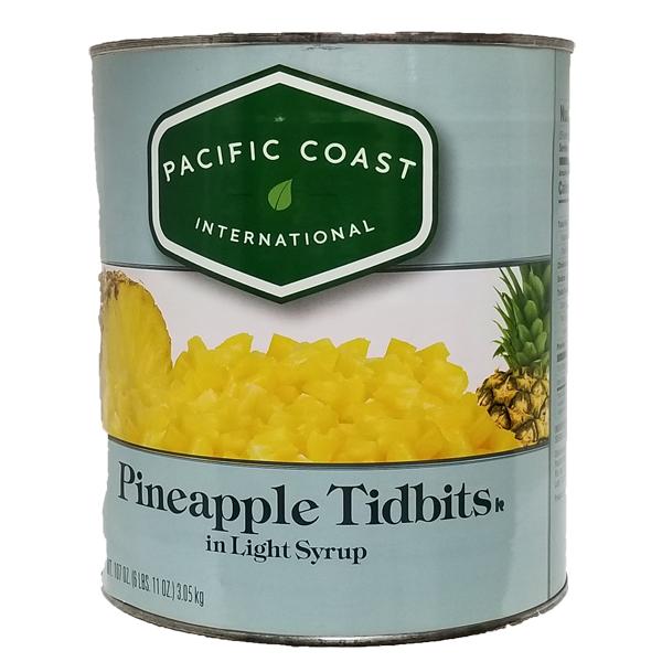PACIFIC COAST PINEAPPLE TIDBITS IN LIGHT SYRUP