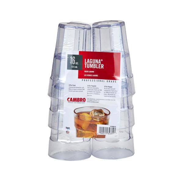 LAGUNA TUMBLER CLEAR MULTI PACK 16 OZ