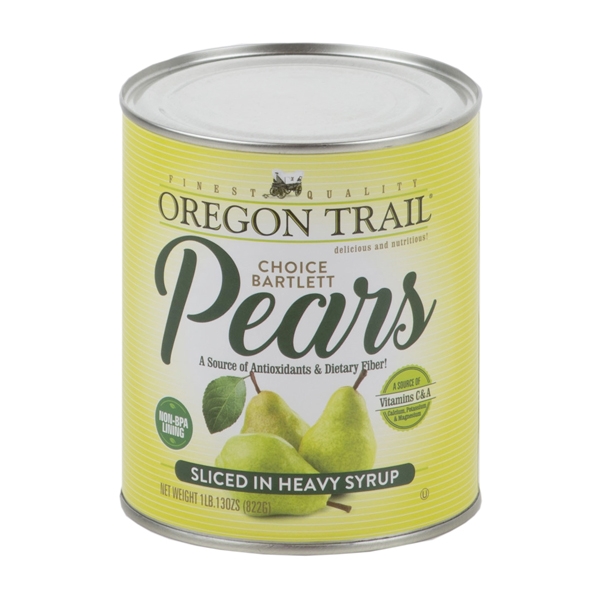 OREGON TRAIL SLICED PEARS IN HEAVY SYRUP
