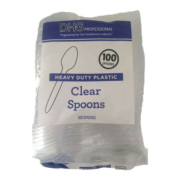 DHG PROFESSIONAL CLEAR HEAVY WEIGHT PLASTIC SPOONS