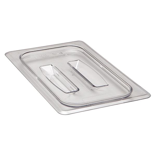 CAMBRO FOOD PAN LID CLEAR FOURTH SIZE SOLID WITH HANDLE