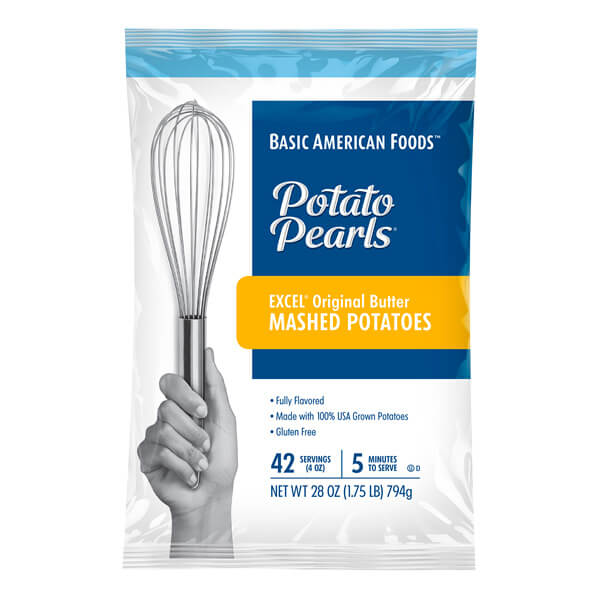 BASIC AMERICAN FOODS POTATO PEARLS BUTTER MASHED POTATOES