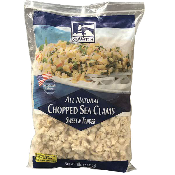 SEA WATCH CHOPPED CLAM MEAT INDIVIDUALLY QUICK FROZEN