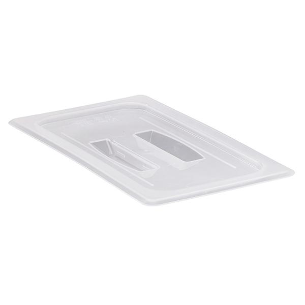 CAMBRO FOOD PAN COVER THIRD SIZE WITH HANDLE TRANS