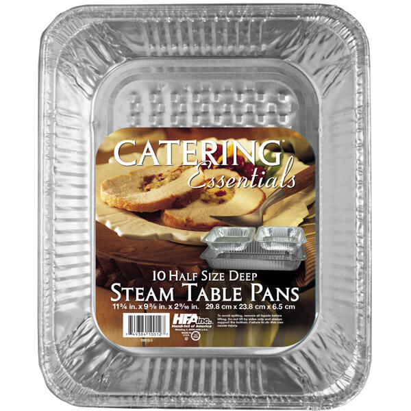 TigerChef Gold Disposable Half Size Aluminum Foil Steam Table Pans