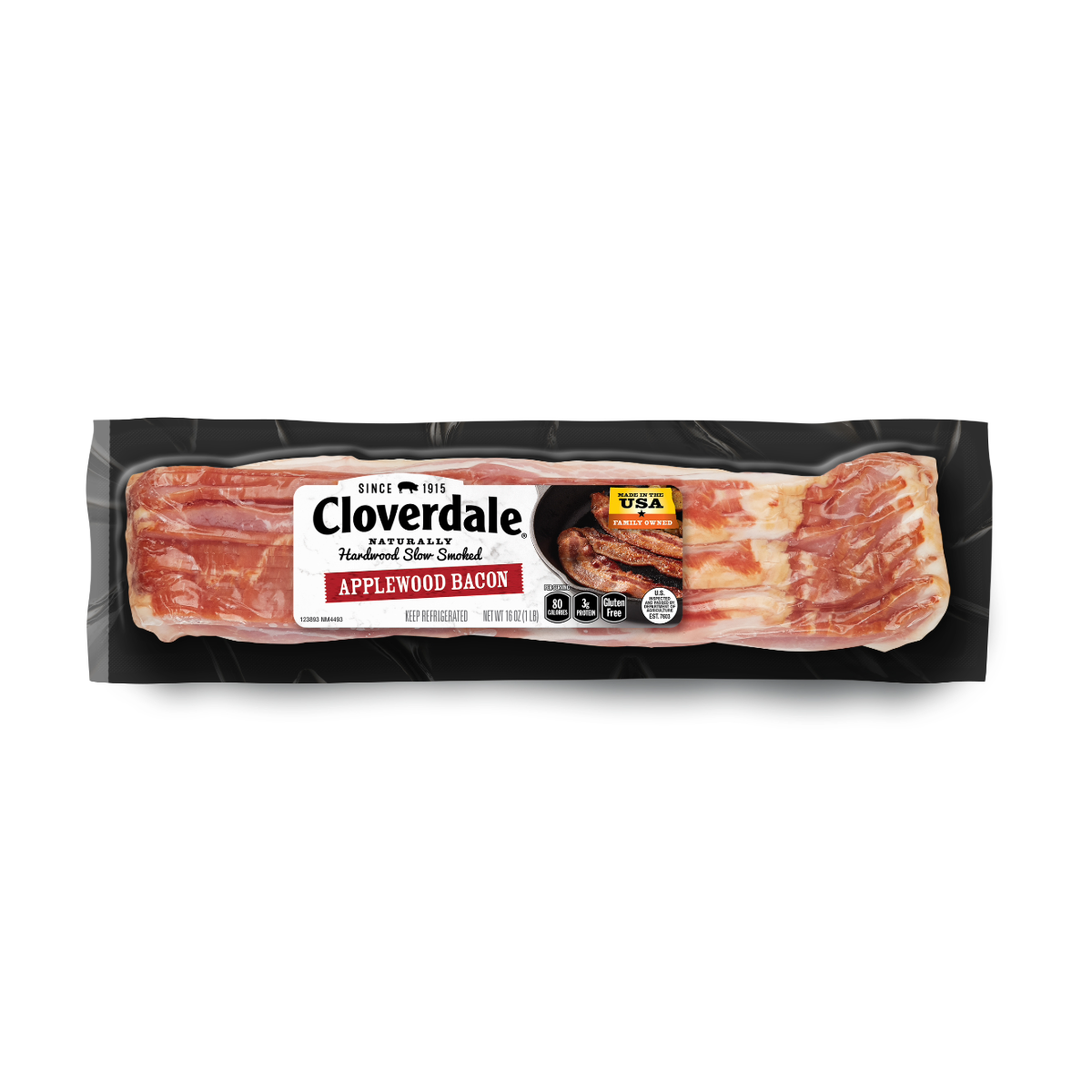 Cloverdale Applewood Sliced Bacon 12-16 CT