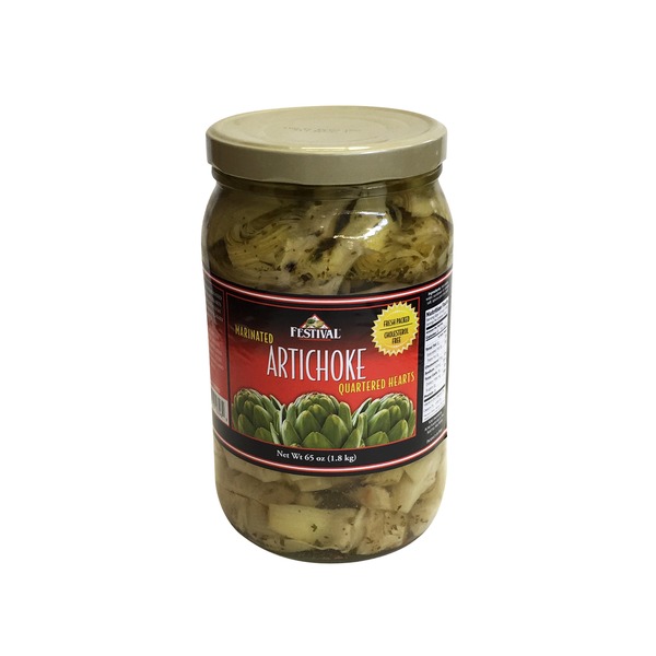 FESTIVAL QUARTERED ARTICHOKE HEARTS JAR