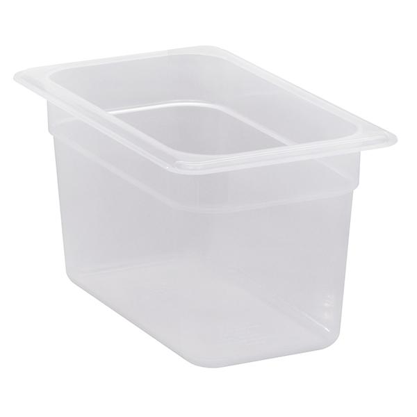 CAMBRO FOOD PAN FOURTH SIZE TRANSLUCENT 6 IN DEEP