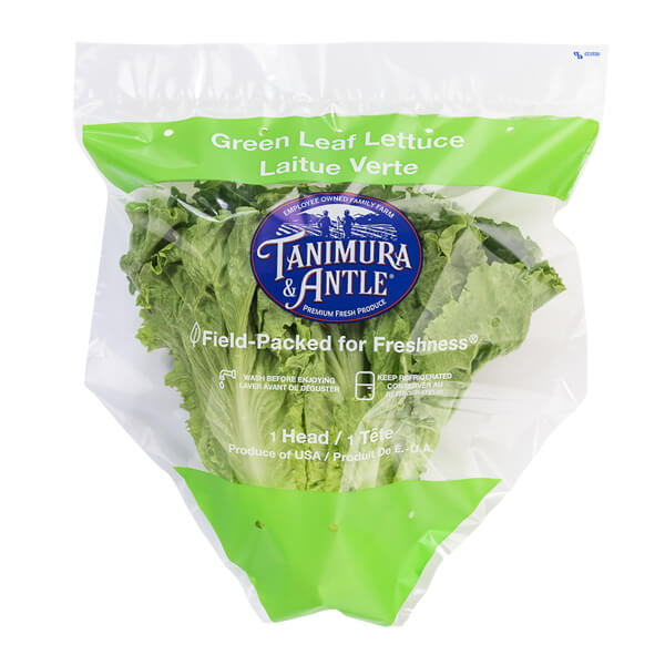 WRAPPED GREEN LEAF LETTUCE 18 COUNT