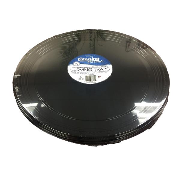 CATERLINE TRAY PLASTIC ROUND BLACK 16 INCH