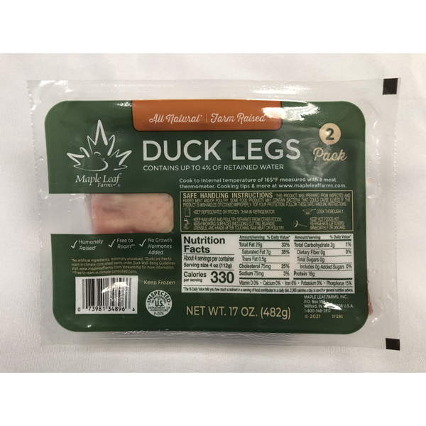 MAPLE LEAF - DUCK, LEG MEAT