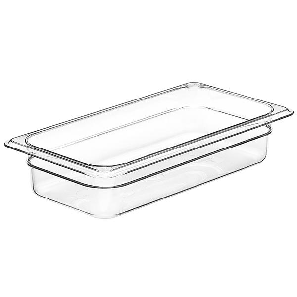 CAMBRO FOOD PAN CLEAR THIRD SIZE 2.5 INCH DEEP