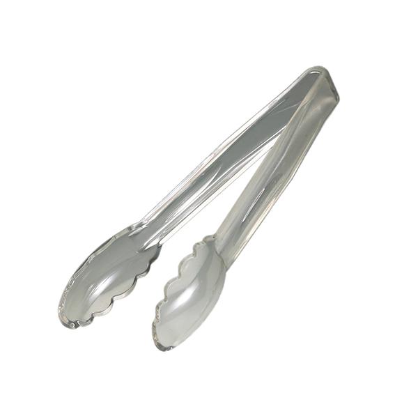 CAMBRO TONGS SCALLOPED CLEAR 9 INCH