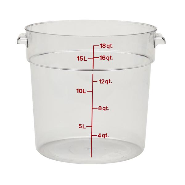 Cambro Round 4 Quart Food Storage Container with Lid, 3-count