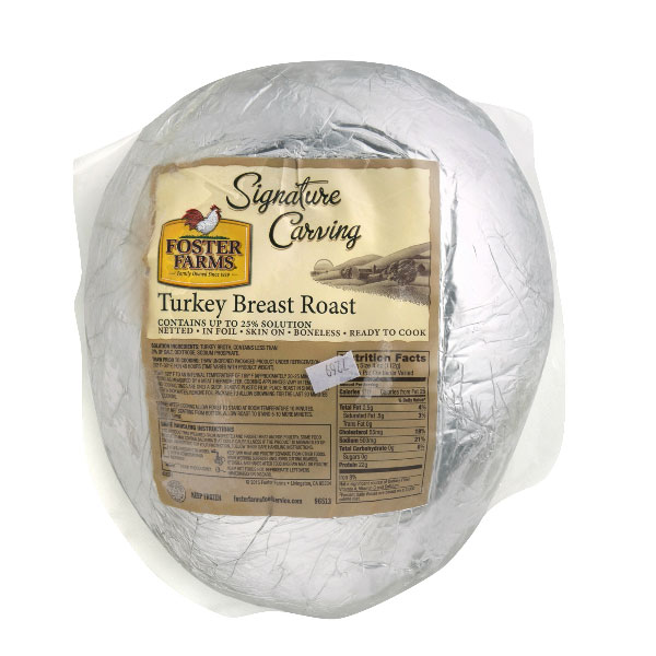 FOSTER FARMS TURKEY BREAST ROAST NETTED FOIL WRAPPED