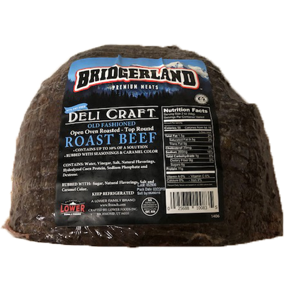 BRIDGERLAND ROAST BEEF TOP ROUND
