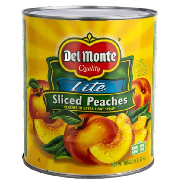 DEL MONTE SLICED PEACHES IN EXTRA LIGHT SYRUP