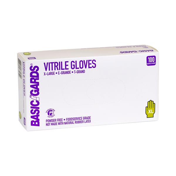 BASIC GARDS VITRILE GLOVES EXTRA LARGE