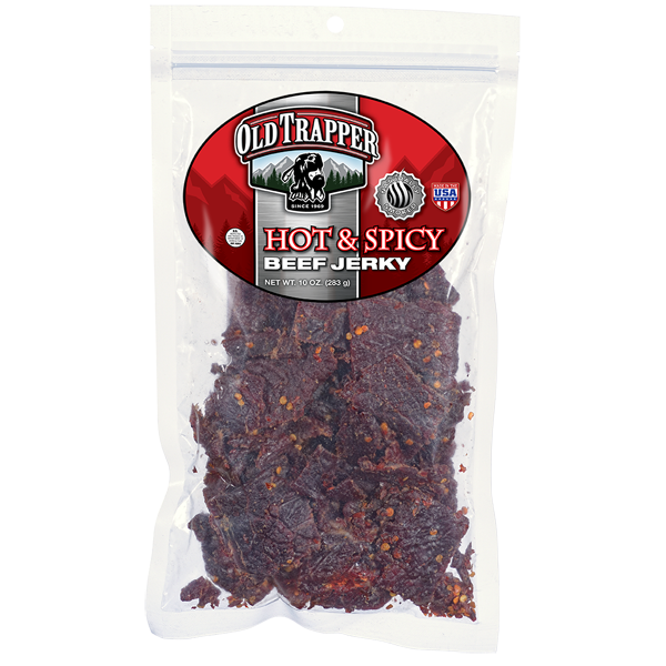 OLD TRAPPER SMOKED PRUNE OLD TRAPPER HOT BEEF JERKY