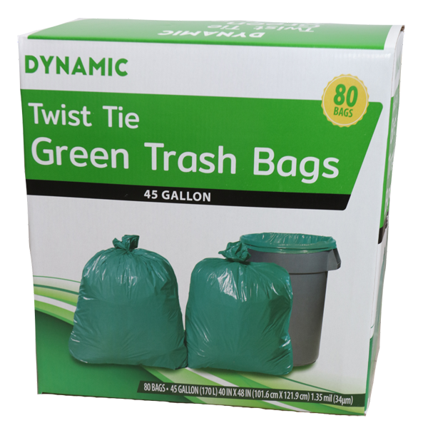 DYNAMIC WHITE DRAWSTRING TRASH BAGS 13 GAL - US Foods CHEF'STORE