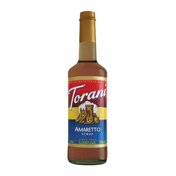 SYRUP, AMARETTO ITALIAN STYLE GLASS BOTTLE COFFEE BEVERAGE
