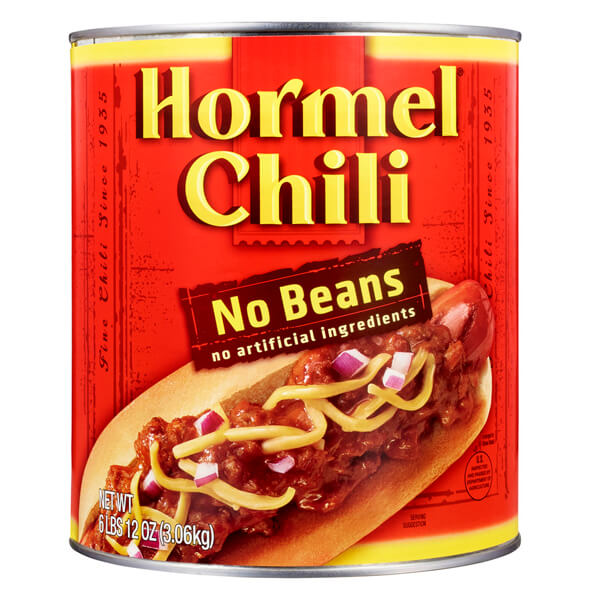 HORMEL CHILI WITH NO BEANS