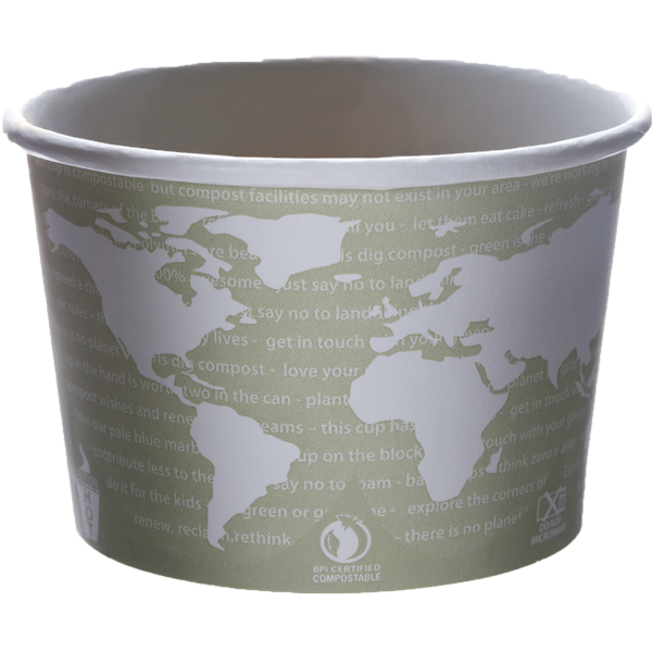 ECO PRODUCTS PAPER FOOD CONTAINER COMPOSTABLE 16OZ