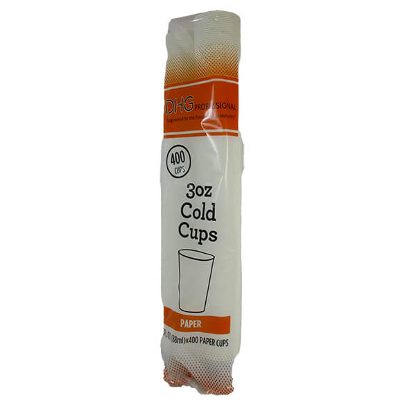 DHG PROFESSIONAL PAPER COLD CUP 3OZ WHITE