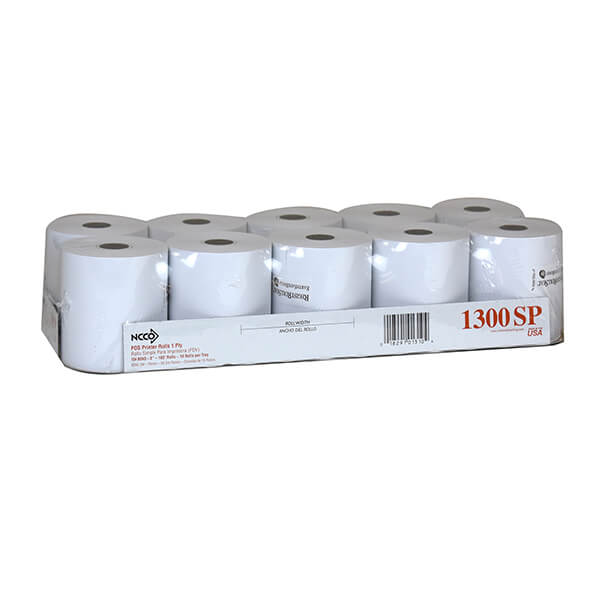 NCCO WHITE 1 PLY PAPER REGISTER ROLL 3IN X 165FT