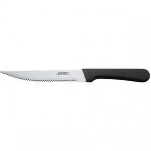 WINCO STEAK KNIFE BLACK HANDLE 4.5 INCH