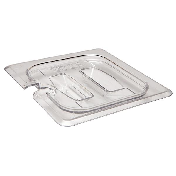 CAMBRO CAMWEAR LID FOOD PAN SIXTH SIZE NOTCHED WITH HANDLE