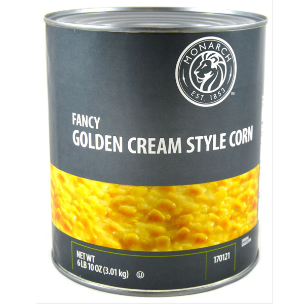 Monarch Golden Cream Style Corn #10 Can