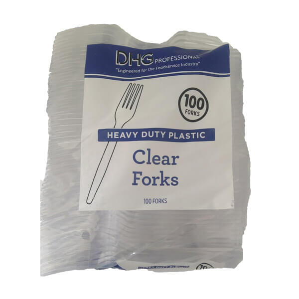 DHG PROFESSIONAL FORKS CLEAR PLASTIC HEAVY WEIGHT