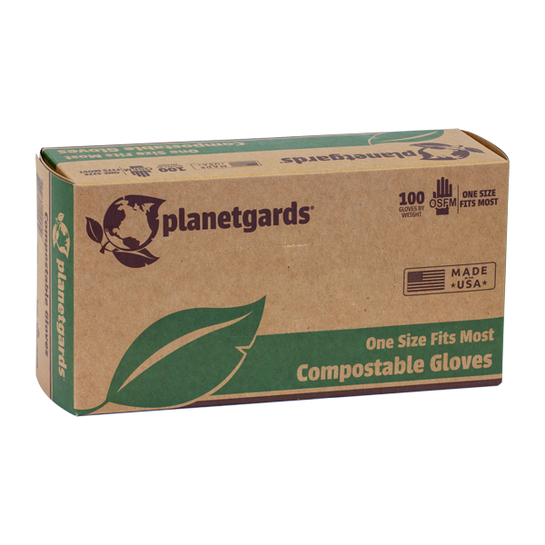PLANETGARDS COMPOSTABLE GLOVES GREEN ONE SIZE
