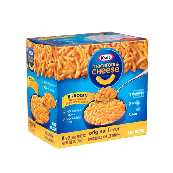 KRAFT FROZEN HEAT AND SERVE MACARONI AND CHEESE