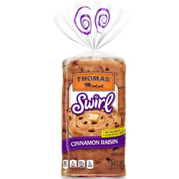 THOMAS CINNAMON RAISIN SWIRL BREAD EARTHGRAIN