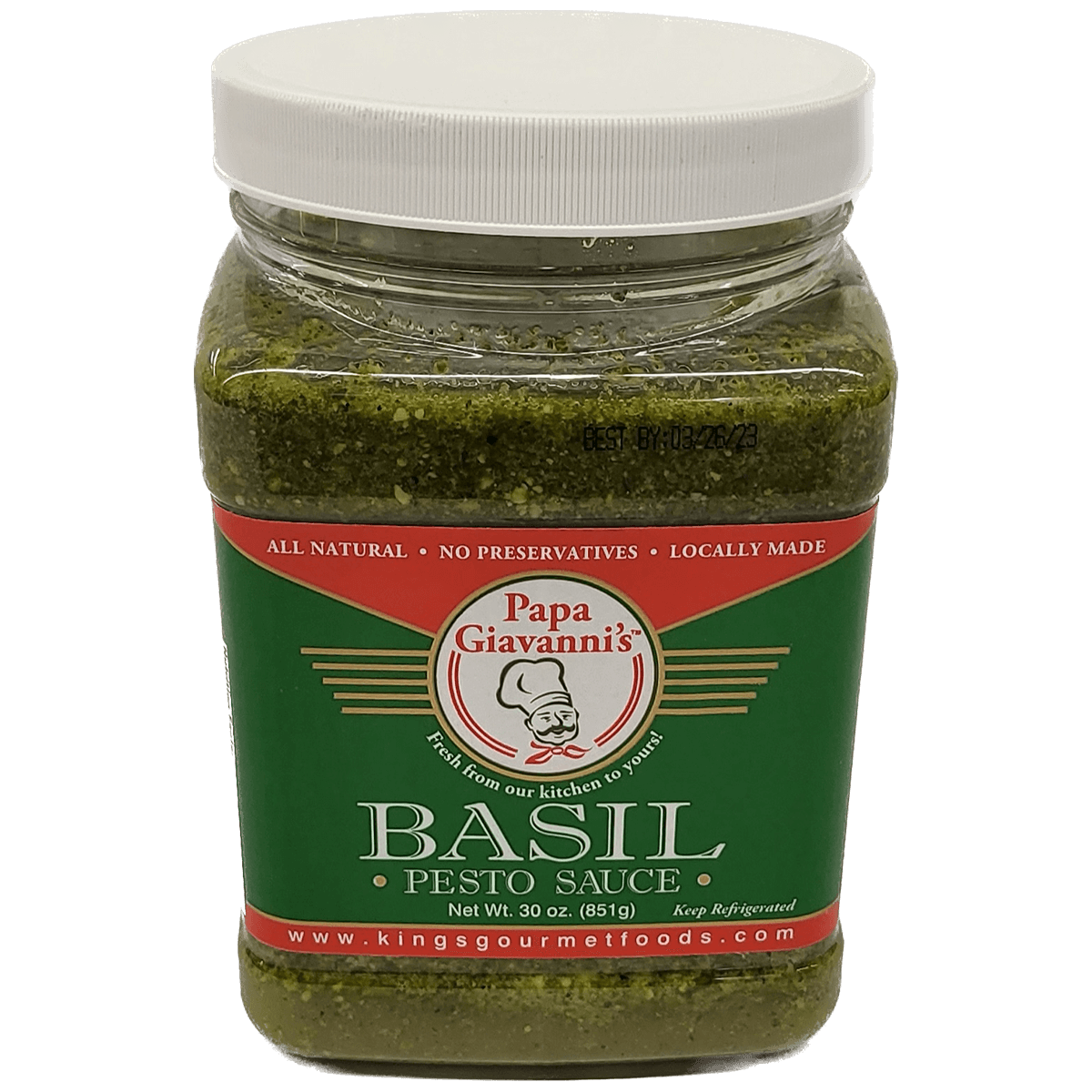 KINGS GOURMET FRESH BASIL PESTO SAUCE