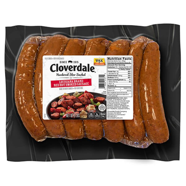 CLOVERDALE LOUISIANA RED HOT SAUSAGE