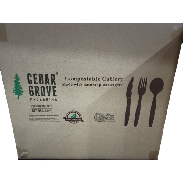 CEDAR GROVE CUTLERY KIT KNIFE/FORK/SPOON/NAPKIN