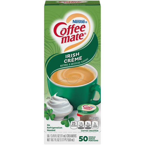 COFFEE-MATE NON-DAIRY IRISH CREAM CREAMER SHELF STABLE SINGLE SERVING